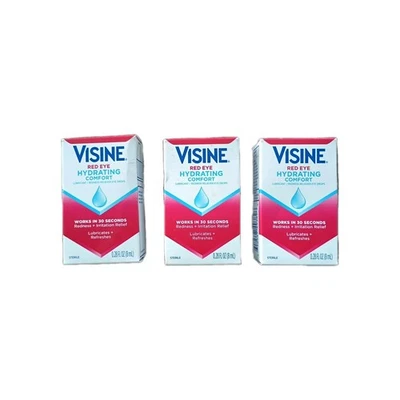 3x Visine Red Eye Hydrating Comfort, 0,28 fl oz cada uno - CADUCIDAD 10/2027 Foto 1 de 2