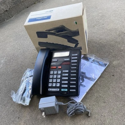 NEW UNUSED Nortel 9316CW Phone with Power Supply & Lit Pack Black Telephone - Image 1 of 4
