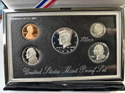 1996 U.S. Mint PREMIER Silver Proof Set 90% Silver Half, Quarter, and Dime - Image 1 of 4