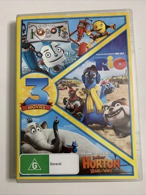Robots / Rio / Dr Seuss: Horton Hears A Who! (DVD) Animated Films Region 4 - Image 1 of 4