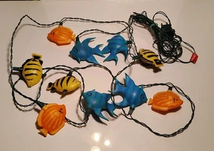 Vintage Retrò Camper Rimorchio Soffiatore Pesce Tropicale Stringa Luci 10 Luci - Foto 1 di 15