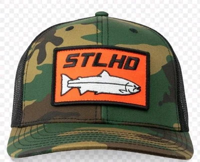 Mens Camo STLHD Fish Embroidered Logo/Graphic Snapback Trucker Hat- Decky - Image 1 of 4