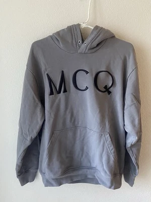 Sudadera con Capucha Alexander McQueen Logo Bordado Calce Relajado Gris Talla M Foto 1 de 4