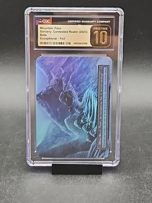Sorcery Contested Realms - Beta - Mountain Pass Foil CGC 10 Pristine  - Image 1 of 4