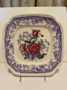 Antiker Copeland Spode MAYFLOWER 8 1/4" Quadratischer Mittagessen Salatteller - Bild 1 von 9