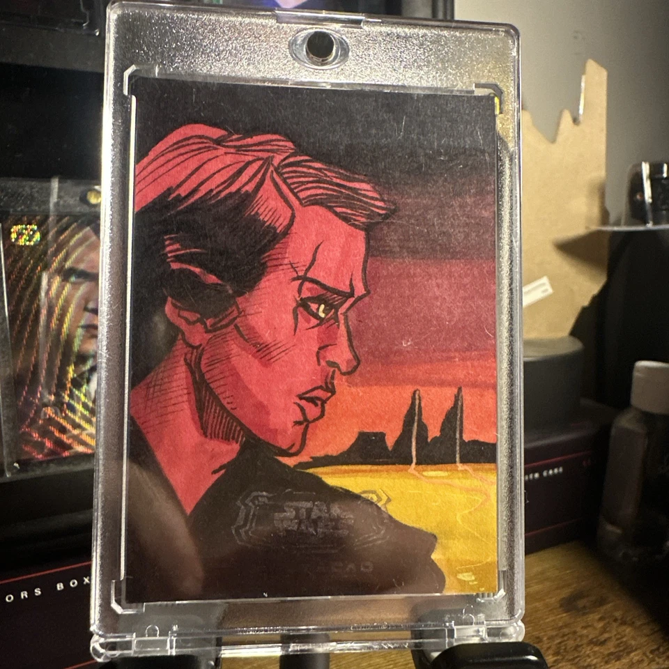 Tarjeta de boceto hiperespacial Topps Star Wars de Anakin Skywalker en Mustafar🔥 1/1  Foto 1 de 2