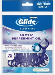 Oral-B Glide 3D White Floss Picks Radiant Mint 75 Count Package - Picture 1 of 1