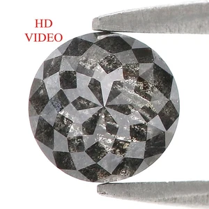 1.06 CT Natural Loose Round Cut Diamond 5.75 MM Salt And Pepper Diamond L3390 - Picture 1 of 8
