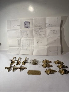 Brass Ice Box Hardware With Plans Vintage New Eagle tool Co - Picture 1 of 16
