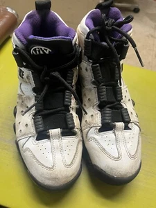 NIKE AIR MAX CB 94 WHITE PURPLE CHARLES BARKLEY 309560-105 Size 5.5Y - Picture 1 of 6