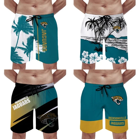 Jacksonville Jaguars Men’s Beach Shorts Quick Dry Summer Loose Swim Trunks Gift Cover