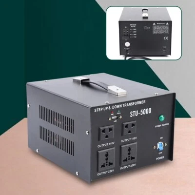 5000 Watt Power Step Up Down Voltage Transformer Electric Converter USB  - Image 1 of 4