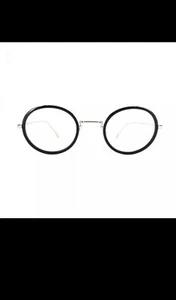 Robert Mitchel Eyeglasses Frames RM 202115 BK/SI Shiny Half Rim 47-23-145 - Picture 1 of 3