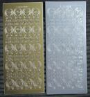 Numbers & Wreaths - Gold Or Silver Cardmaking Peel Offs Sticker Sheets Dd6432