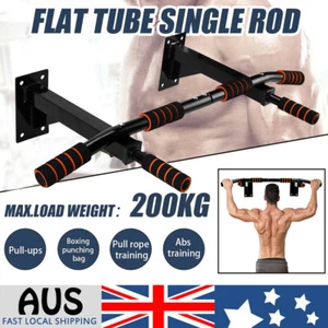 Wall Mounted Pull Up Bar Chin Up Strength Training Horizontal Bars Exercise ABS - Picture 1 of 12