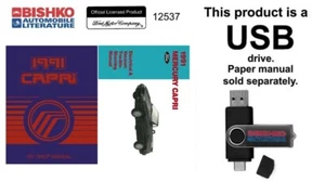 1991 Mercury Capri Shop Service Repair Manual USB - Picture 1 of 3