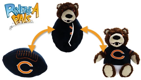 Chicago Bears Reverse-A-Pal Plush Toy-NFL Stuffed Mascot and Football Cover