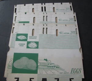 Lot of 3 Old Vintage - EGG CARTONS - Cardboard Riegel Quik Pak Pullet - Picture 1 of 1