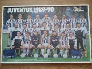 Poster Squadra Juventus Gigante 82x54 1989-90! Ottimo! Allegato a Hurrà Juventus - Picture 1 of 1