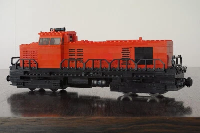 Locomotive DB rouge diesel Lego MOC pur lego 8 tenons avec moteur fonctionnel - Photo 1/4