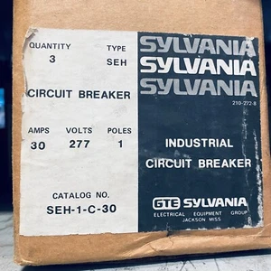 SYLVANIA SEH1C30 UNTERBRECHER 1POLIG 30A 277V NEU IM KARTON VERSANDFERTIG (JEWEILS VERKAUFT) - Bild 1 von 1
