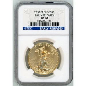 2010 American Gold Eagle $50 NGC MS 70 ER  United States Mint - Picture 1 of 2