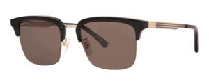 Gucci Brown Rectangular Men's Sunglasses GG1226S 001 53 GG1226S 001 53 - Picture 1 of 7