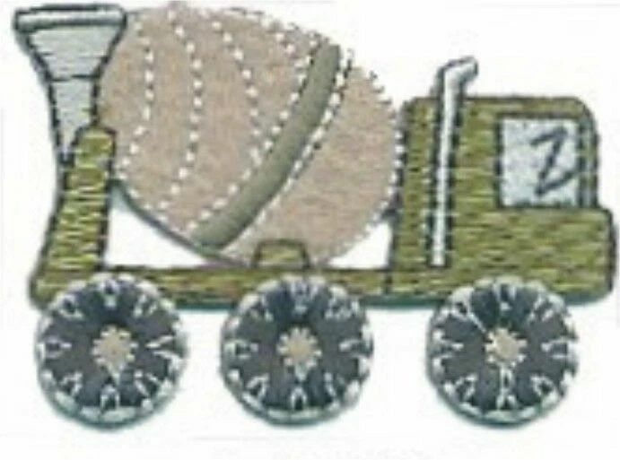 Green Cement Mixer Truck Construction Vehicle Patch - Image 1 of 1