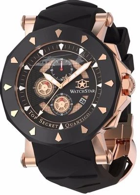 Reloj Watchstar Quantico Top Secret Marine Corps Blackhawk helicóptero negro rosa Foto 1 de 3
