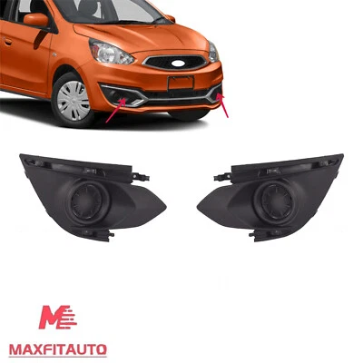 Fits Mitsubishi Mirage Hatchback 2017-2020 Front Fog Lamp Bezel Set LH RH Foto 1 de 4