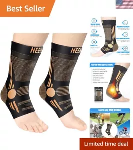 Breathable Medical-Grade Ankle Brace Set for Achilles Tendonitis Relief - 2 Pack - Picture 1 of 8