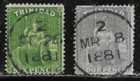 TRINIDAD        SC59,60       SG76,77        SAN FERNANDO   S.O.N. CANCELS  USED Cover