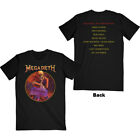 Megadeth   Unisex T  Shirt   Peace Sells Track List    Black Cotton