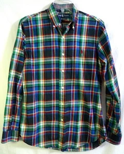 Polo Ralph Lauren Custom Fit leichtes kariertes Flanellhemd mit Knopfleiste (S) - Bild 1 von 9