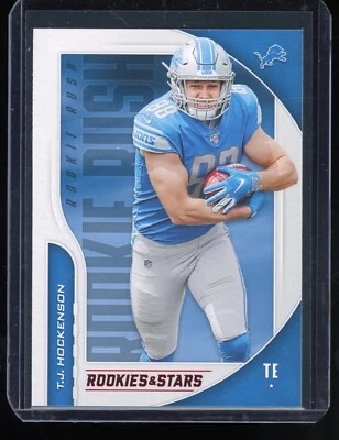 2019 Panini Rookies & Stars Rookie Rush TJ Hockenson #RR-TH Rookie Detroit Lions - Image 1 of 2