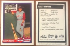 1994 Colorado Silver Bullets Coors Extra Gold Draft KELLY INOUYE Baseball Card