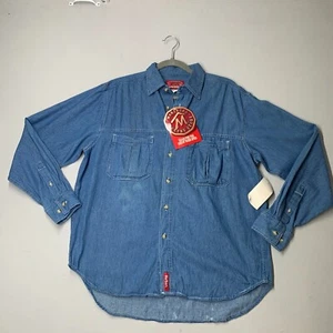 Marlboro Country Store Herren Shirt S blau Denim Chambray Vintage geknöpft Tasche* - Bild 1 von 14