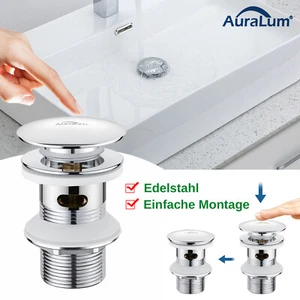 Waschbecken Ablaufgarnitur POP UP Ablaufventil Waschtischarmatur mit überlauf - Bild 1 von 8