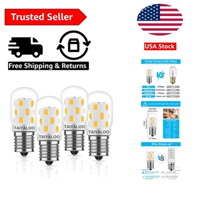 Energy-Saving E17 LED Bulb Pack of 4 - Dimmable 3W, 40W Equivalent Brightness - Image 1 of 4