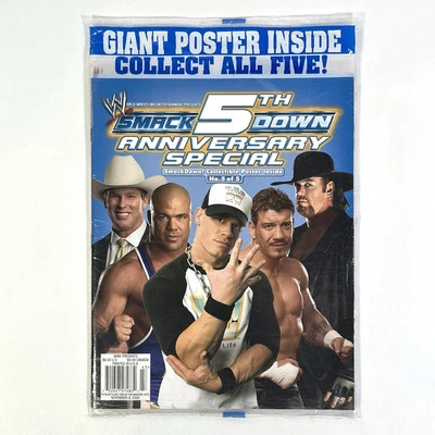 WWE Smackdown Magazine 5th Anniversary Special November 2004 POSTER - NEW SEALED - Image 1 of 4