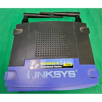 Linksys WRT54G v8 Wireless-G Broadband Router, 4-port 10/100 54Mbps No Cords - Image 1 of 4