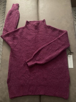 Rachel Zoe Magenta Knit Mock Neck Oversized Sweater NWT Women’s XS (P2P 23”) - Image 1 of 4