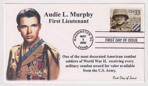 WWII MOH Hero AUDIE MURPHY Stamp Colton 3396 FDC C9689D - Picture 1 of 1