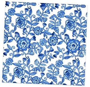  100 servilletas de papel desechables azules florales para bebidas de cóctel azul primavera  - Imagen 1 de 8
