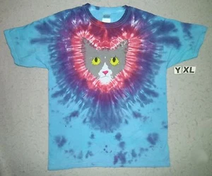 CAMISETA GRIS Y BLANCO ESMOQUIN CHINA GATO GIRASOL TIE DYE NIÑOS - Imagen 1 de 6