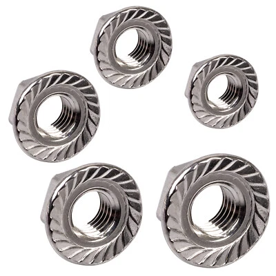 Sperrzahnmuttern EDELSTAHL V2A SET DIN 6923 mit Flansch M3-M14 Sechskantmuttern - Bild 1 von 4