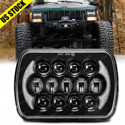Faro LED DOT 120W 5x7" 7x6" haz alto/bajo DRL H6054 para Jeep Cherokee XJ YJ Foto 1 de 4