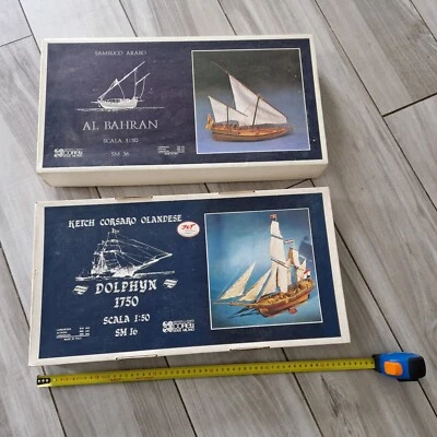 2 maquettes  BATEAU EN BOIS  COREL Italie 1 complet 1 incomplet 1/50 - Photo 1/4
