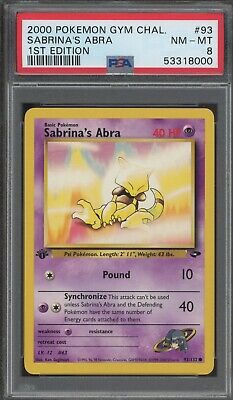Pokemon Sabrina's Abra Gym Challenge 1st Edition #93 PSA 8