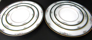 6 NUEVAS Noritake Landon Flor Oro Verde Rosa Cena Ensalada Pan Mantequilla Platos - Imagen 1 de 9